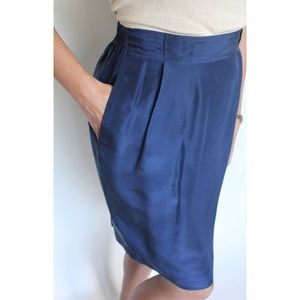 Silk Pencil Skirt